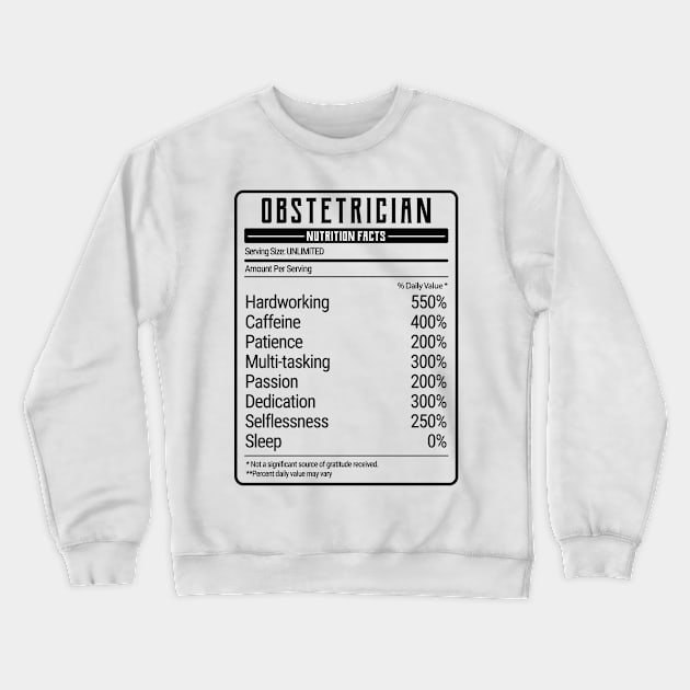 obstetrician nutrition value Crewneck Sweatshirt by IndigoPine